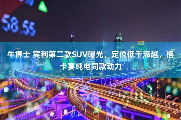 牛博士 宾利第二款SUV曝光，定位低于添越，搭卡宴纯电同款动力